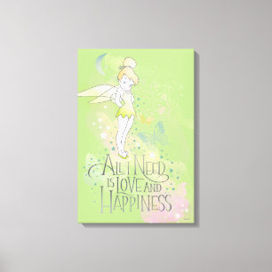 Tinker Bell Love And Happiness Canvas Print