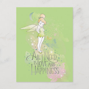 Tinker Bell Love And Happiness Postcard