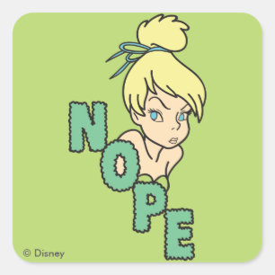 Tinker Bell   She Says Nope Square Sticker