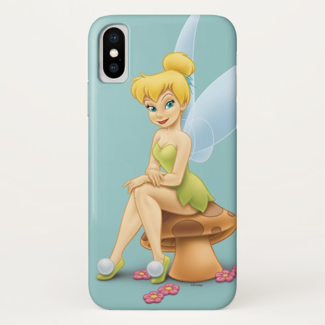 Tinker Bell Sitting on Mushroom Case-Mate iPhone Case (Back)