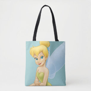Tinker Bell Sitting on Mushroom Tote Bag