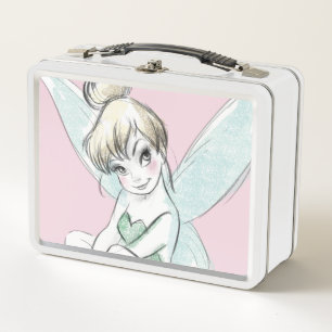 Tinker Bell   Sitting Pastel Metal Lunch Box