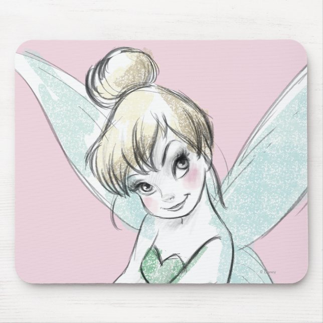 Tinker Bell | Sitting Pastel Mouse Pad (Front)