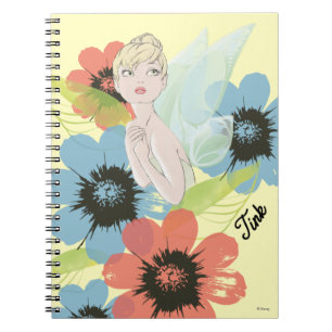 Tinker Bell Sketch With Cosmos Flowers Notebook