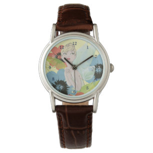 Tinker Bell Sketch With Cosmos Flowers Watch