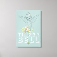 Tinker Bell Sketch With Jewel Flowers