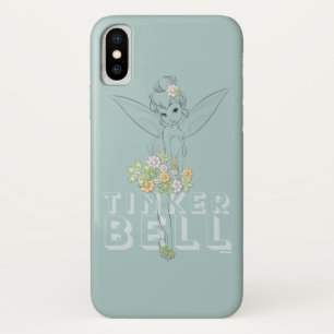 Tinker Bell Sketch With Jewel Flowers Case-Mate iPhone Case