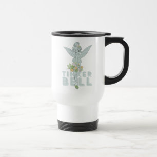 Tinker Bell Sketch With Jewel Flowers Travel Mug