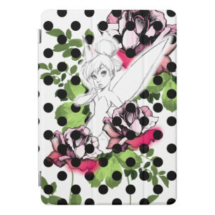 Tinker Bell Sketch With Roses and Polka Dots iPad Pro Cover