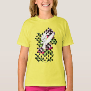 Tinker Bell Sketch With Roses and Polka Dots T-Shirt