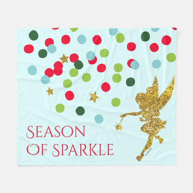 Tinker Bell | Tinker Bell Christmas Sparkle Fleece Blanket (Front (Horizontal))