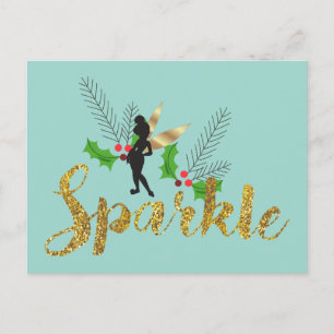 Tinker Bell   Tinker Bell Christmas Sparkle Holiday Postcard