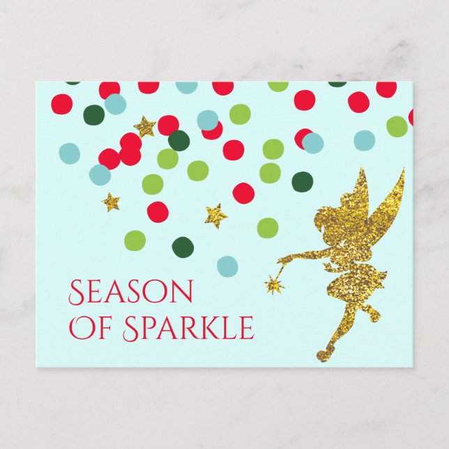 Tinker Bell | Tinker Bell Christmas Sparkle Holiday Postcard (Front)