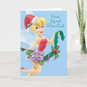 Tinker Bell   Tinker Bell Decorating The Tree Holiday Card