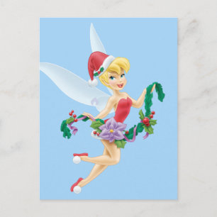 Tinker Bell   Tinker Bell Decorating The Tree Postcard