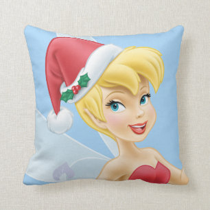 Tinker Bell   Tinker Bell Decorating The Tree Throw Pillow