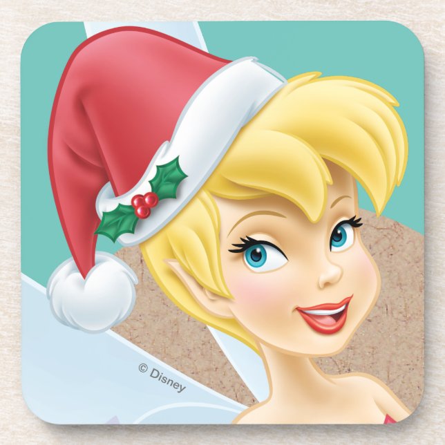 Tinker Bell | Tinker Bell In Santa Hat Coaster (Front)