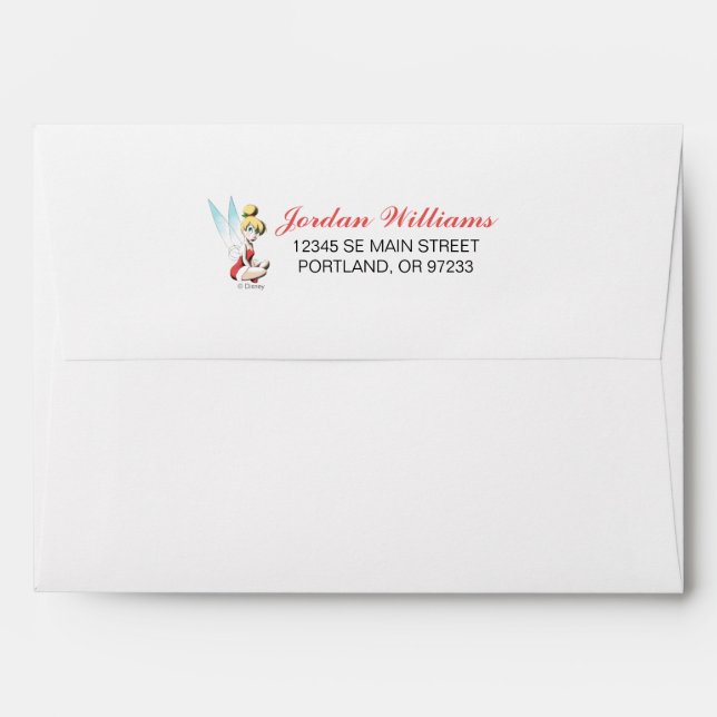 Tinker Bell | Vintage Happy Holidays Envelopes (Back (Top Flap))
