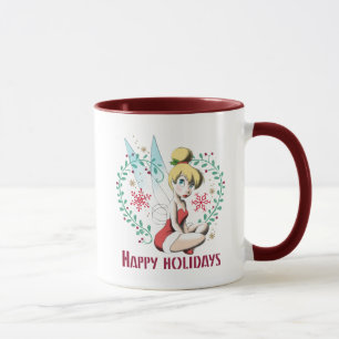 Tinker Bell   Vintage Happy Holidays Mug
