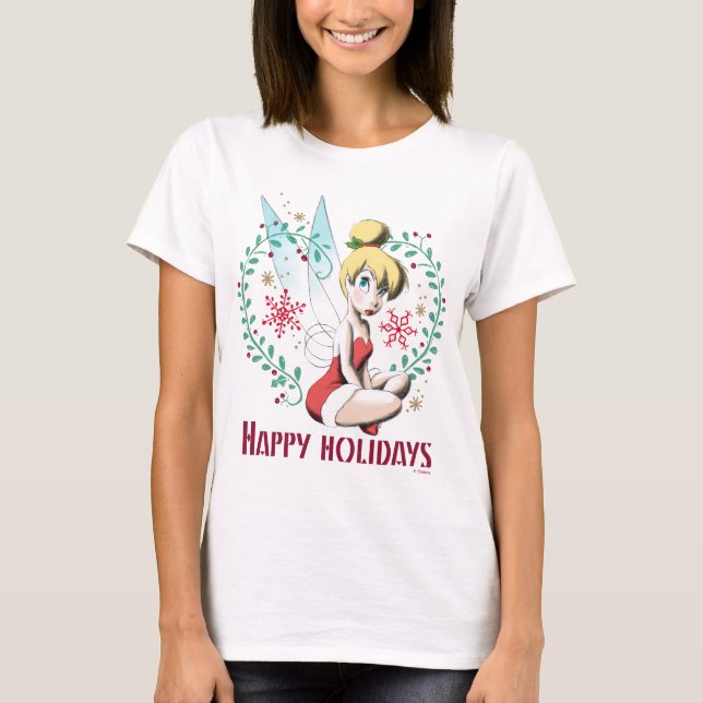 Tinker Bell | Vintage Happy Holidays T-Shirt (Front)