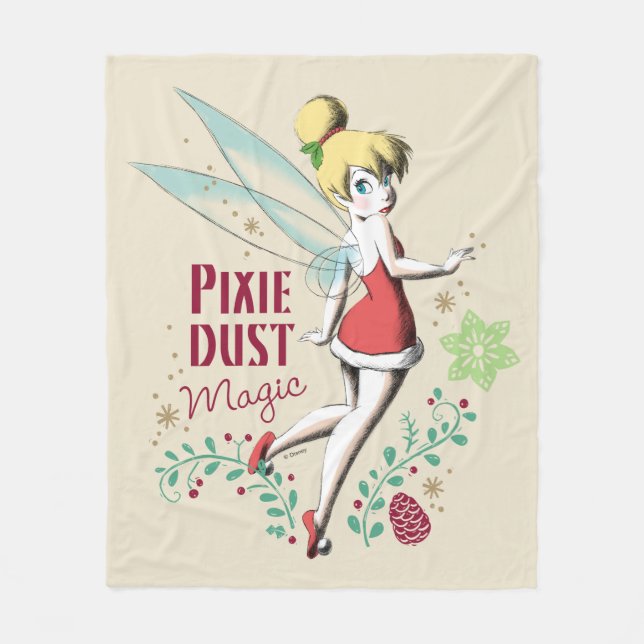 Tinker Bell | Vintage Pixie Dust Magic Fleece Blanket (Front)