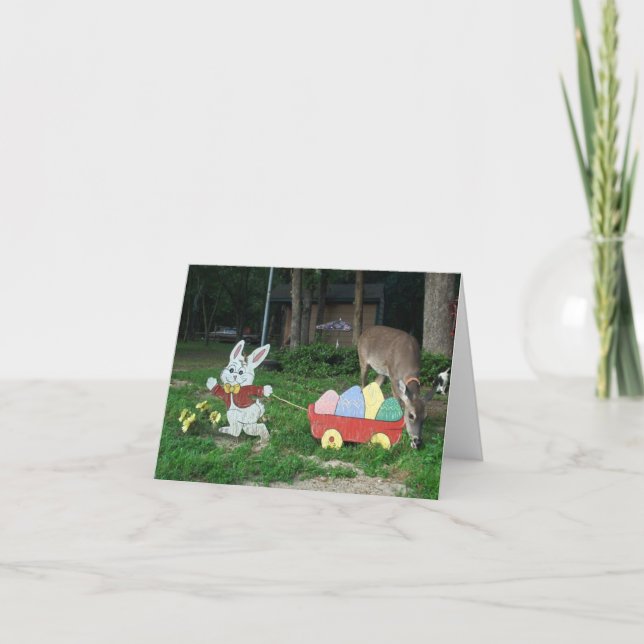 TINKERBELL AND EASTER RABBIT CARD (Front)