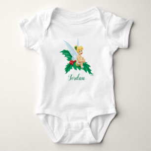 Tinkerbell Christmas Holly Baby Bodysuit