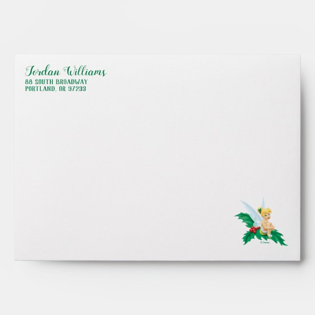 Tinkerbell | Christmas Holly Envelope (Front)