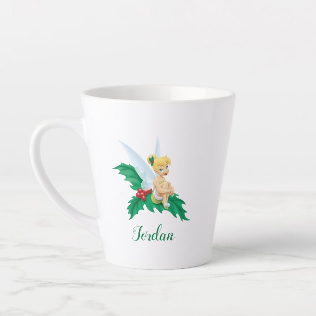 Tinkerbell | Christmas Holly Latte Mug (Left)