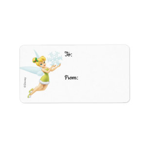 Tinkerbell   Christmas Snowflake Label