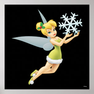 Tinkerbell   Christmas Snowflake Poster