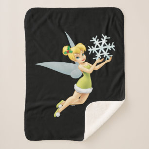 Tinkerbell   Christmas Snowflake Sherpa Blanket