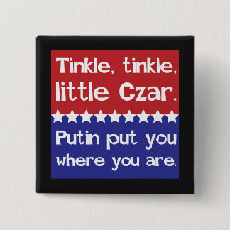 Tinkle Tinkle, Little Czar Red Blue 2 Inch Square Button