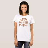 TINLEY Boho Burnt Orange Rainbow Sun Mama T-Shirt (Front Full)