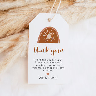 TINLEY Boho Terracotta Rainbow Favour Tag