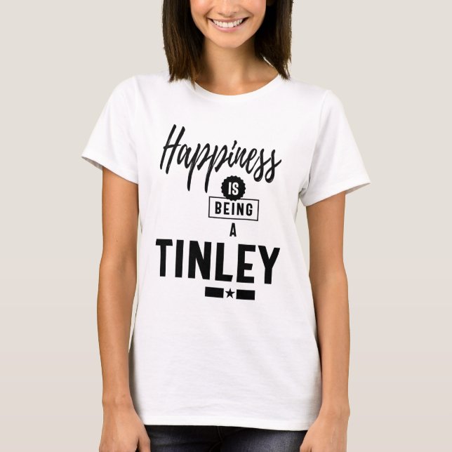 Tinley Personalized Name Birthday Gift T-Shirt (Front)