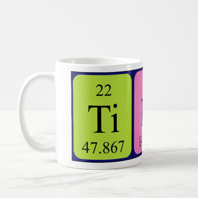 Tinna periodic table name mug (Left)