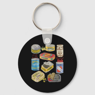 Tinned Fish Sardines Shirt Tomato Girl Summer Coas Keychain