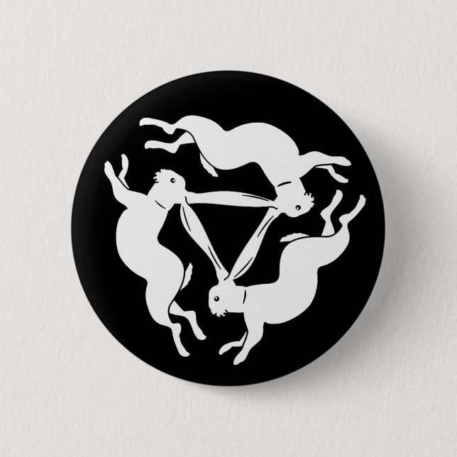 Tinner's Rabbit 2 Inch Round Button (Front)