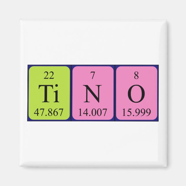 Tino periodic table name magnet (Front)