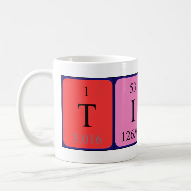 Tino periodic table name mug (Left)