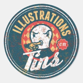 Tins Classic Round Sticker