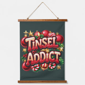 Tinsel Addict Fun Hanging Tapestry