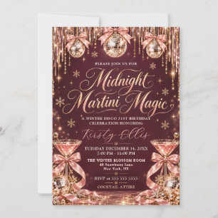Tinsel and Disco 21st Birthday Invitation