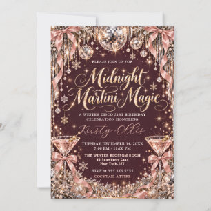 Tinsel and Disco 21st Birthday Invitation