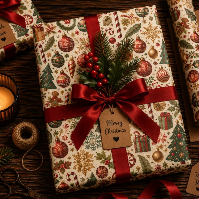 Tinsel and Twinkle Wrapping Paper Sheet (Creator Uploaded)