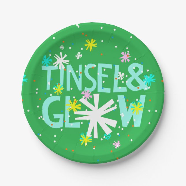 Tinsel & Glow Paper Plate (Front)