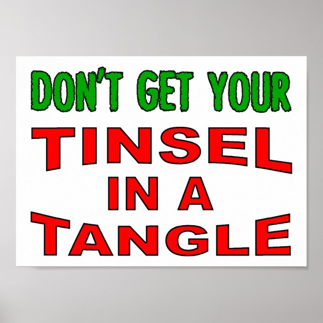 Tinsel in a Tangle Funny Poster (Front)