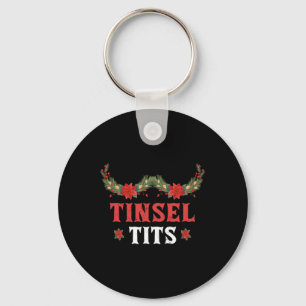 Tinsel Jingle Ball Matching Family Group Xmas Keychain