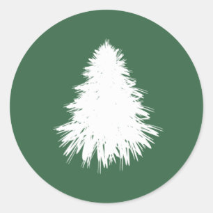 Tinsel Tree Classic Round Sticker